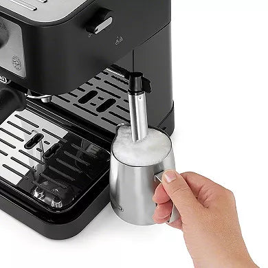 De’Longhi Stilosa Espresso Machine – Compact Manual Coffee Maker with Milk Frother (EC260BK, Black)