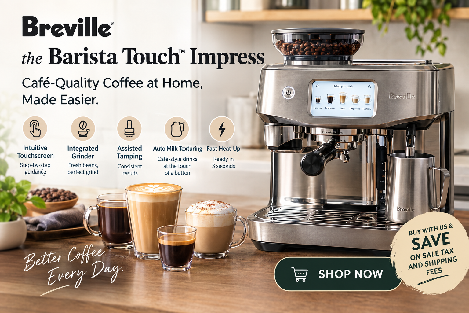 The Barista Touch™ Impress: Your Favorite Café Drinks, Made Right at Home