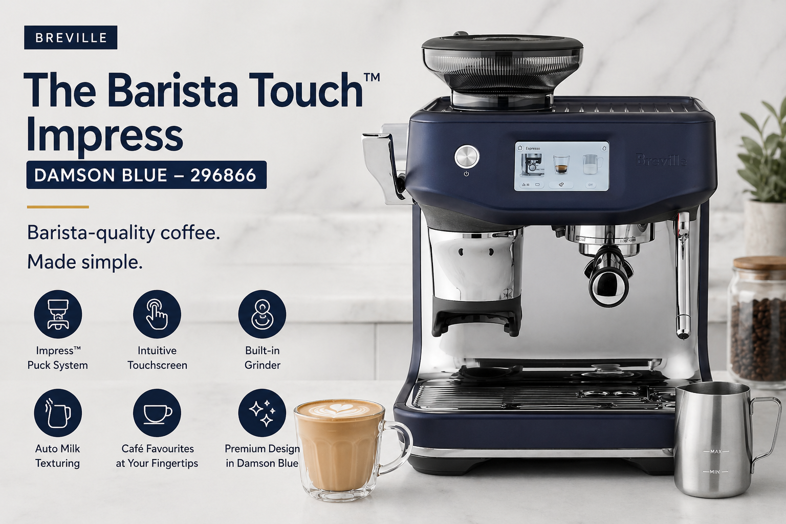 The Barista Touch™ Impress – Damson Blue: The Ultimate Espresso Machine for Coffee Lovers in 2026