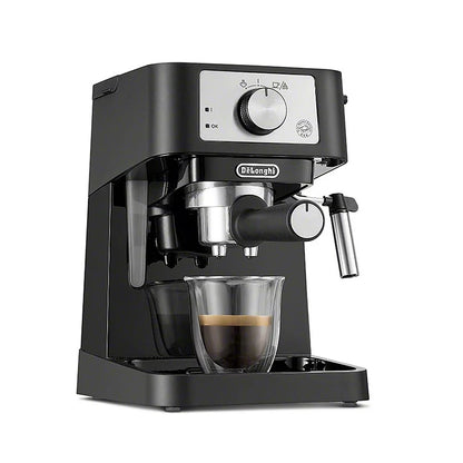 De’Longhi Stilosa Espresso Machine – Compact Manual Coffee Maker with Milk Frother (EC260BK, Black)