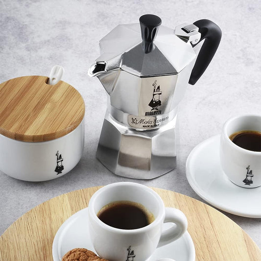 Bialetti Moka Express 6-Cup Stovetop Espresso Maker – Classic Italian Coffee Brewer (Silver, Model 06800)