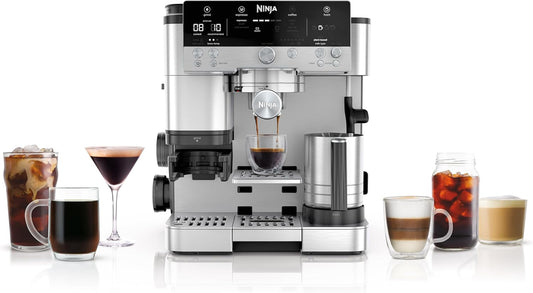 Ninja Luxe Café Premier Espresso Machine – 3-In-1 Coffee System with Grinder, Frother & Rapid Cold Brew (ES601)