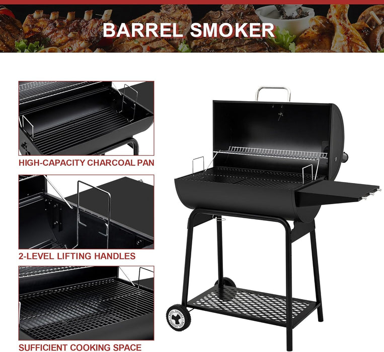 Royal Gourmet 30 Barrel 627 sq in Charcoal Grill Bundle with Kingsford 16 lb Original Charcoal Briquettes