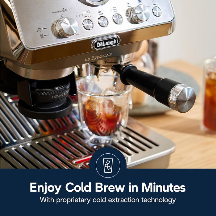 De’Longhi La Specialista Arte Evo Espresso Machine – Built-In Grinder, Cold Brew, Manual Frother & Barista Kit (EC9255M)