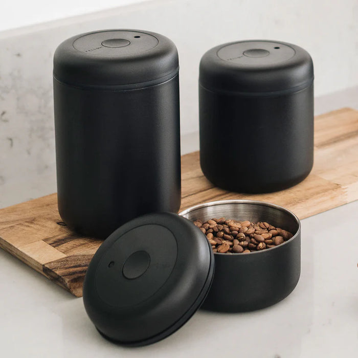 Fellow Atmos Vacuum Coffee Canister – 1.2L Stainless Steel Airtight Food Storage Container for Coffee Beans, Ground Coffee, Tea & Spices