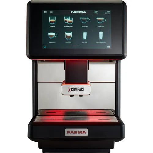Espresso Soci Xcompact Machine with Countertop Milk Refrigerator, 80 Cups