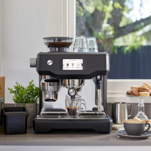 Breville Barista Touch Espresso Machine – Touchscreen All-In-One Coffee System with Built-In Grinder & Automatic Milk Texturing (Black Truffle, BES880BTR)