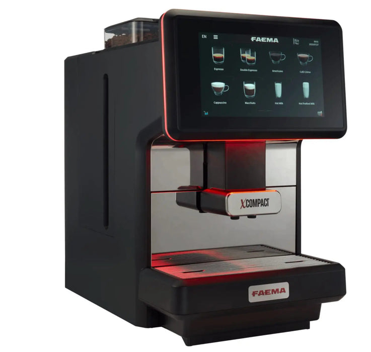 Espresso Soci Xcompact Machine with Countertop Milk Refrigerator, 80 Cups