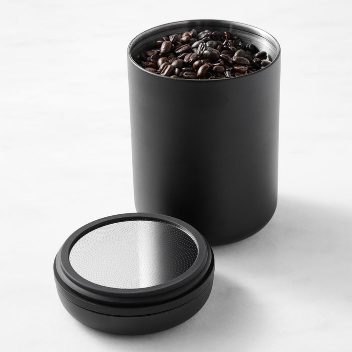 Fellow Atmos Vacuum Coffee Canister – 1.2L Stainless Steel Airtight Food Storage Container for Coffee Beans, Ground Coffee, Tea & Spices