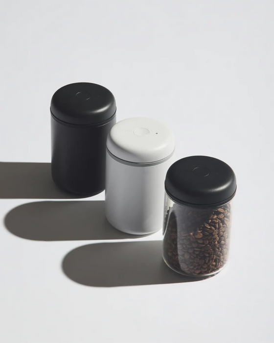 Fellow Atmos Vacuum Coffee Canister – 1.2L Stainless Steel Airtight Food Storage Container for Coffee Beans, Ground Coffee, Tea & Spices